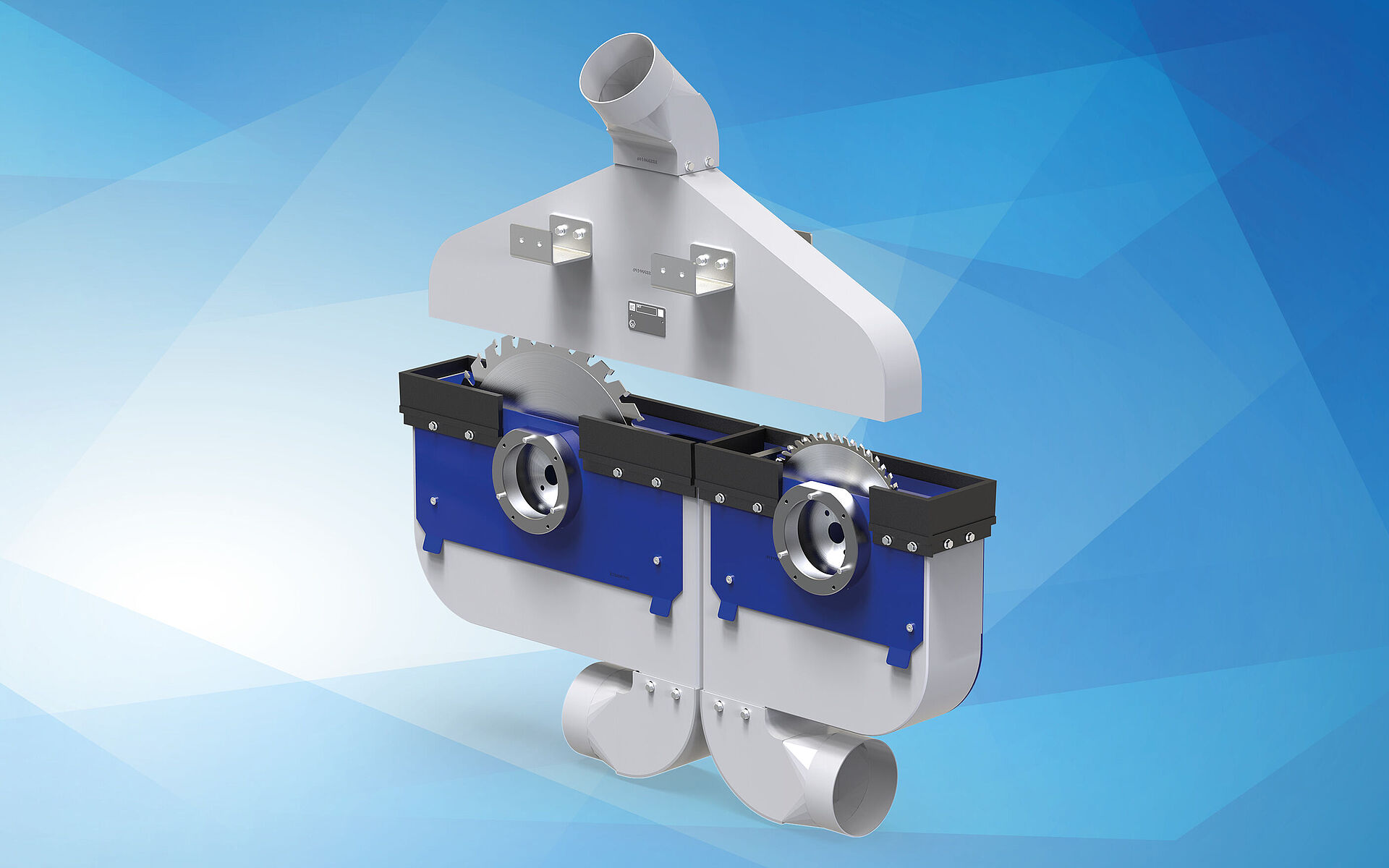 Leitz Splitting-Säge mit Oberteil, Ritzkreissägeblatt und Hauptkreissägeblatt